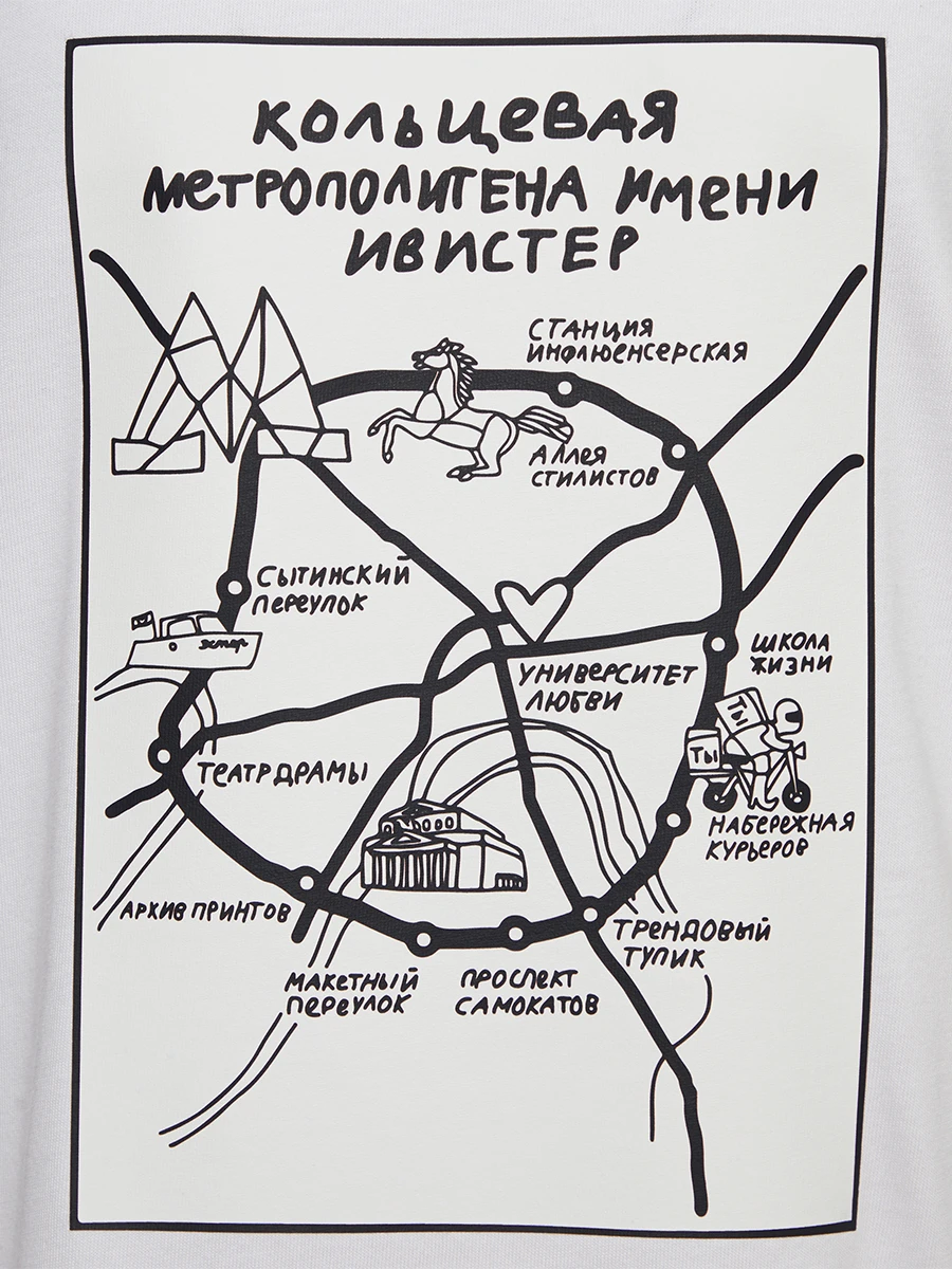 Футболка хлопковая с принтом