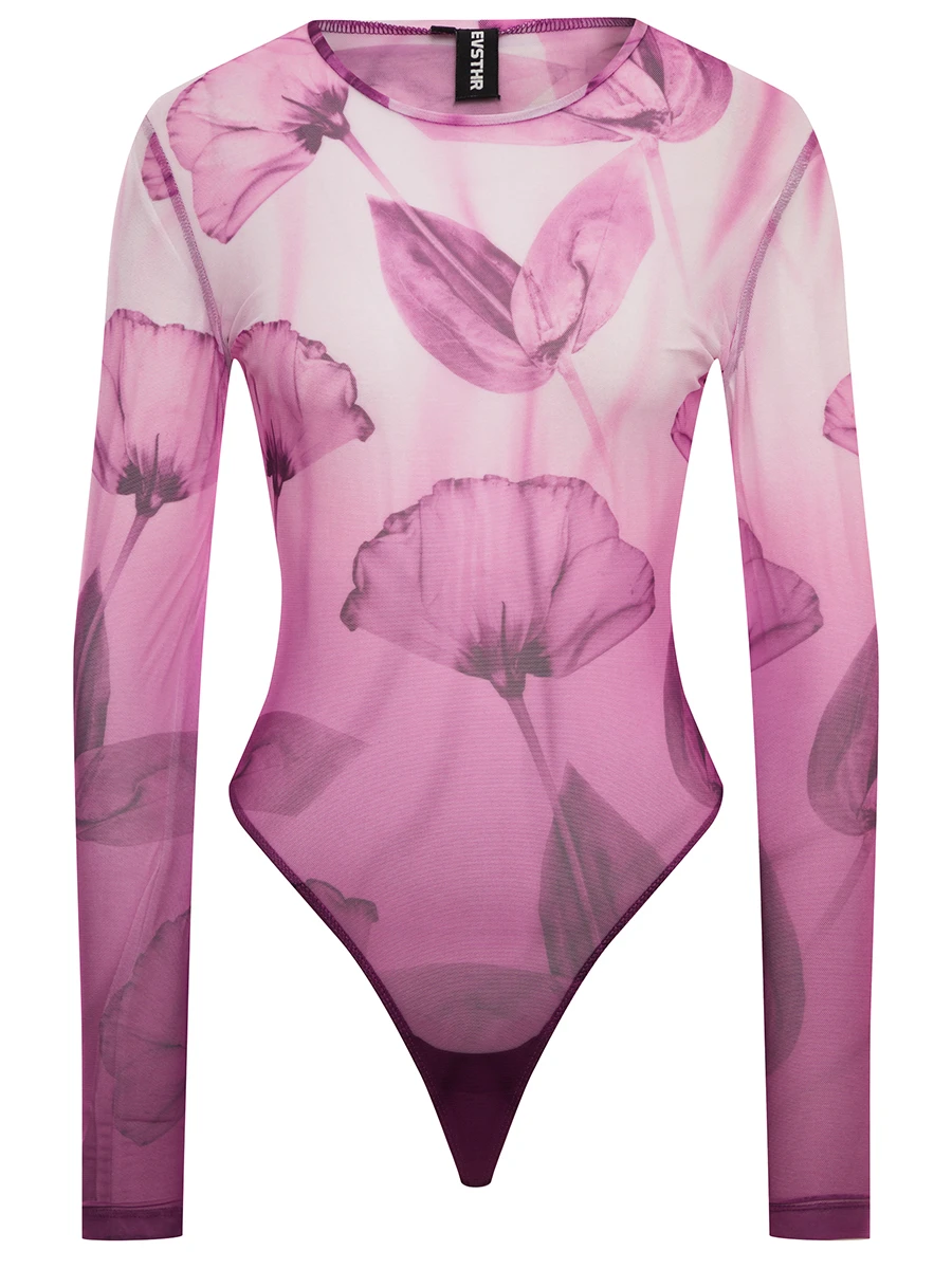 Боди-сетка с принтом