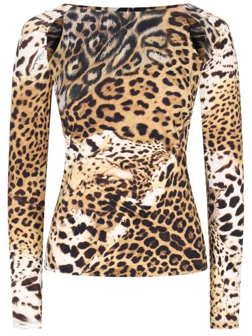 Лонгслив с принтом ROBERTO CAVALLI