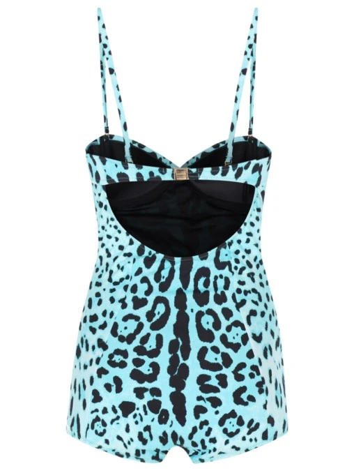 Купальник-балконет сплошной с принтом DOLCE & GABBANA