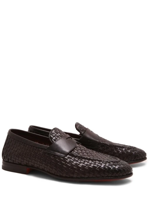 Лоферы кожаные SANTONI