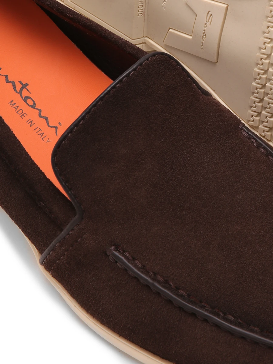 Лоферы замшевые