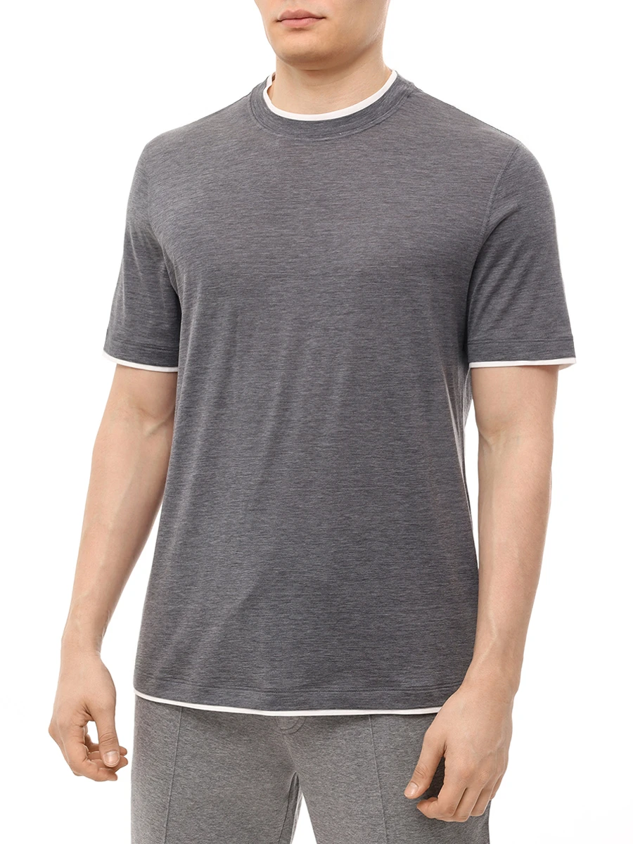 Футболка из шелка и хлопка