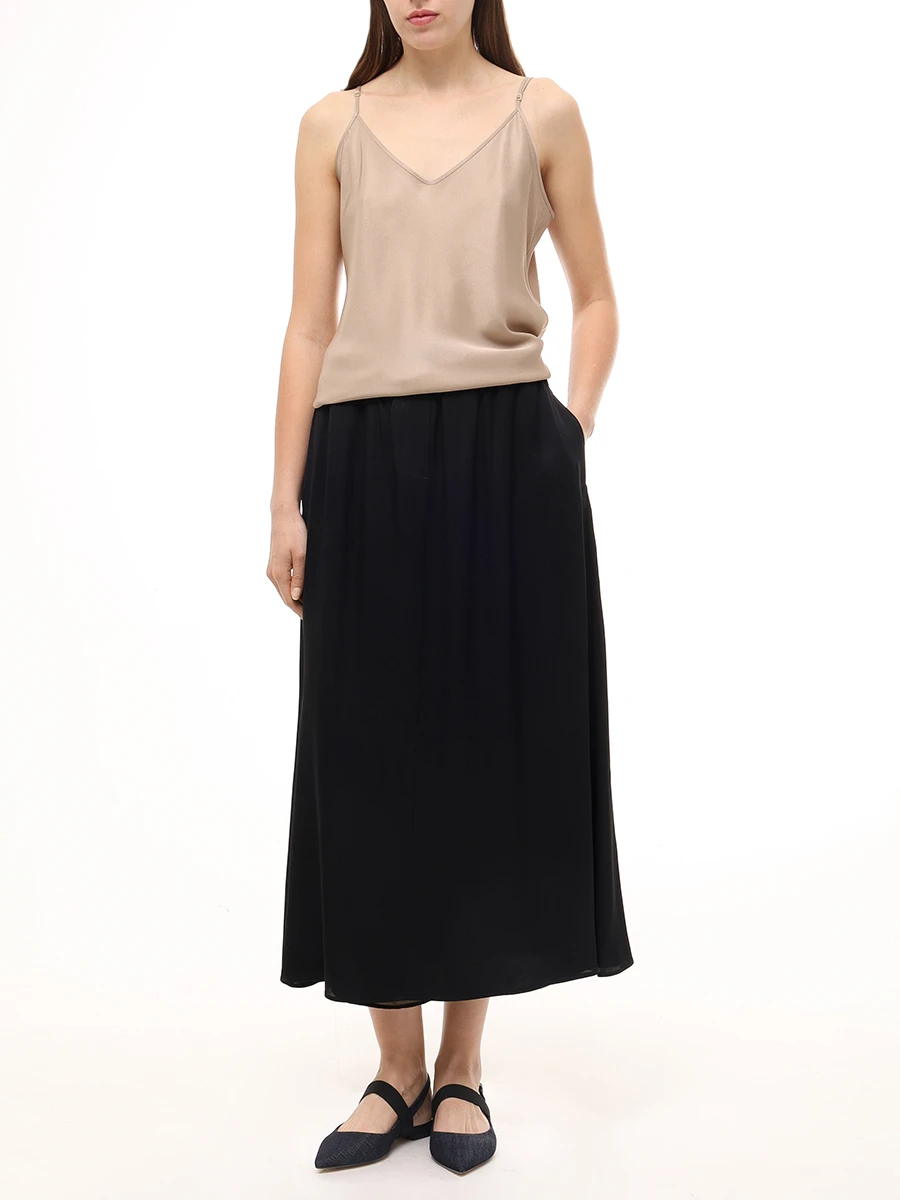 Юбка однотонная