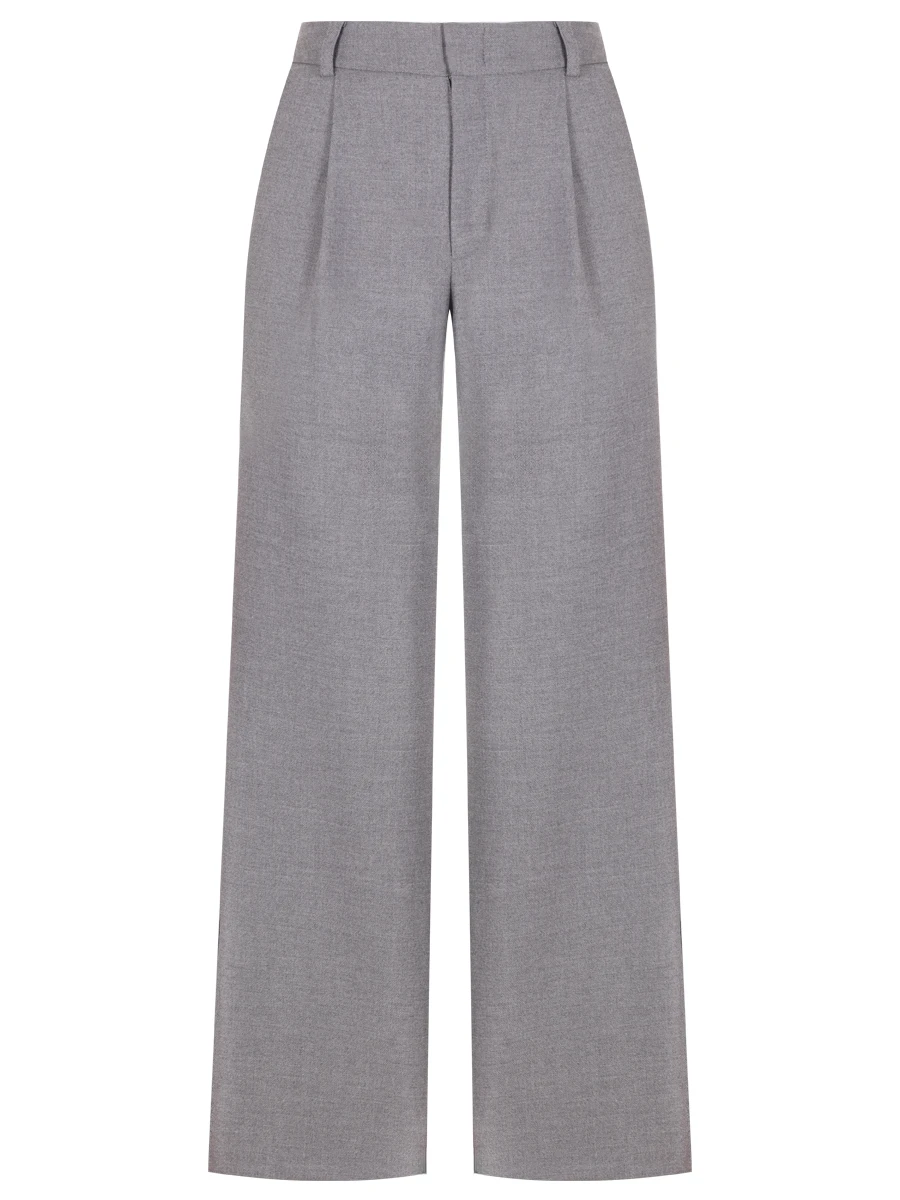 Брюки-палаццо однотонные