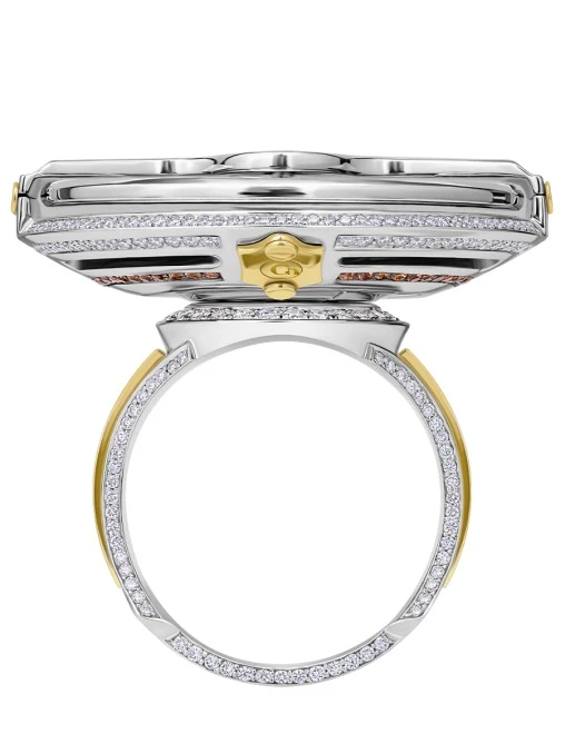 Кольцо из белого золота с бриллиантами и цветными сапфирами CHAMOVSKIKH JEWELLERY HOUSE