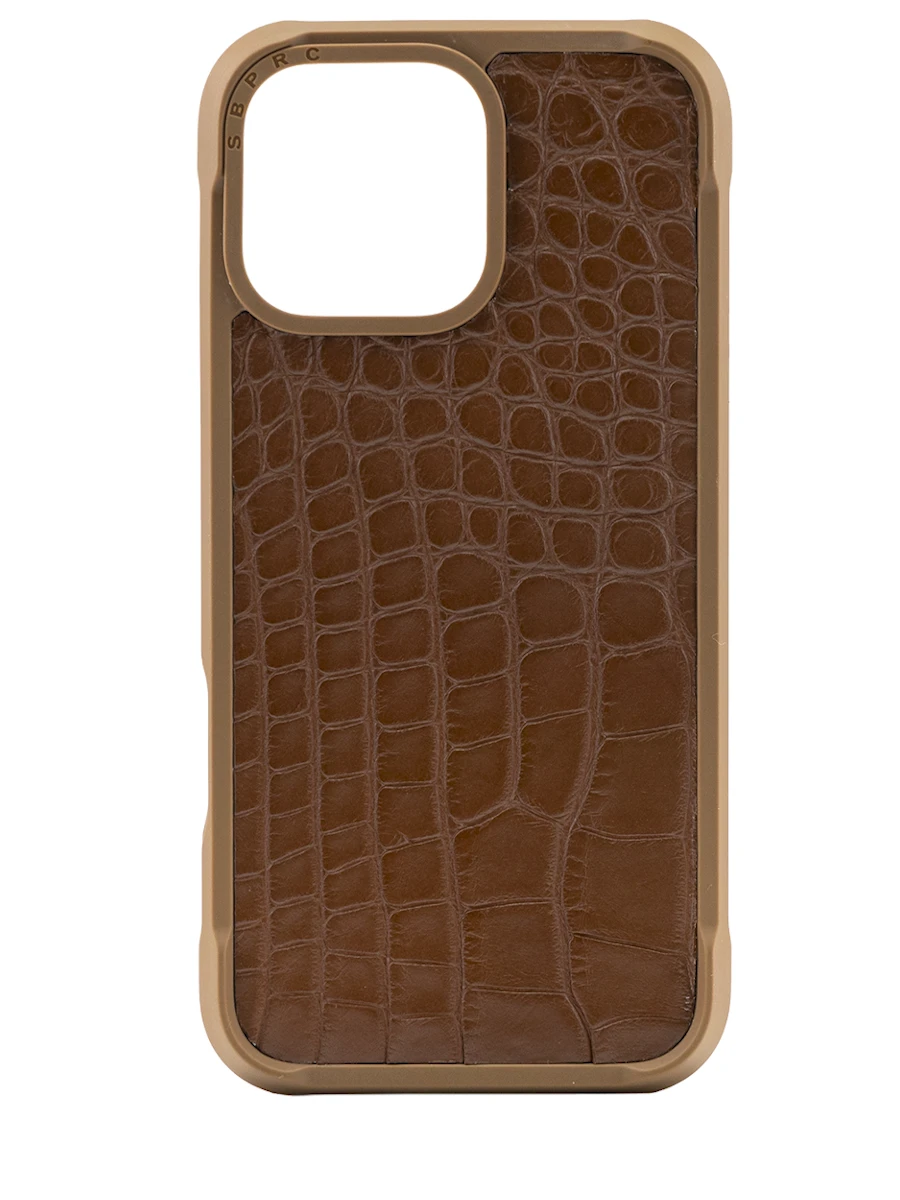 Чехол из кожи крокодила для iPhone 16 Pro Max