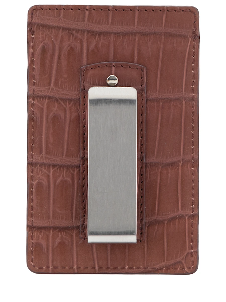 Зажим для купюр из кожи крокодила