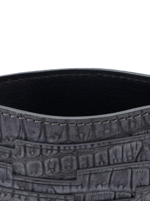 Кардхолдер из кожи крокодила BARDINI