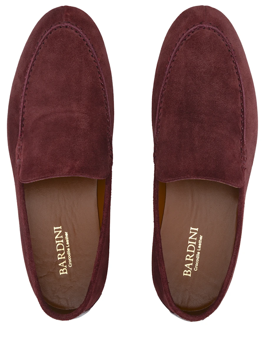 Лоферы замшевые