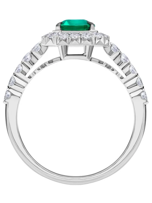 Кольцо с изумрудом и бриллиантами CHAMOVSKIKH JEWELLERY HOUSE