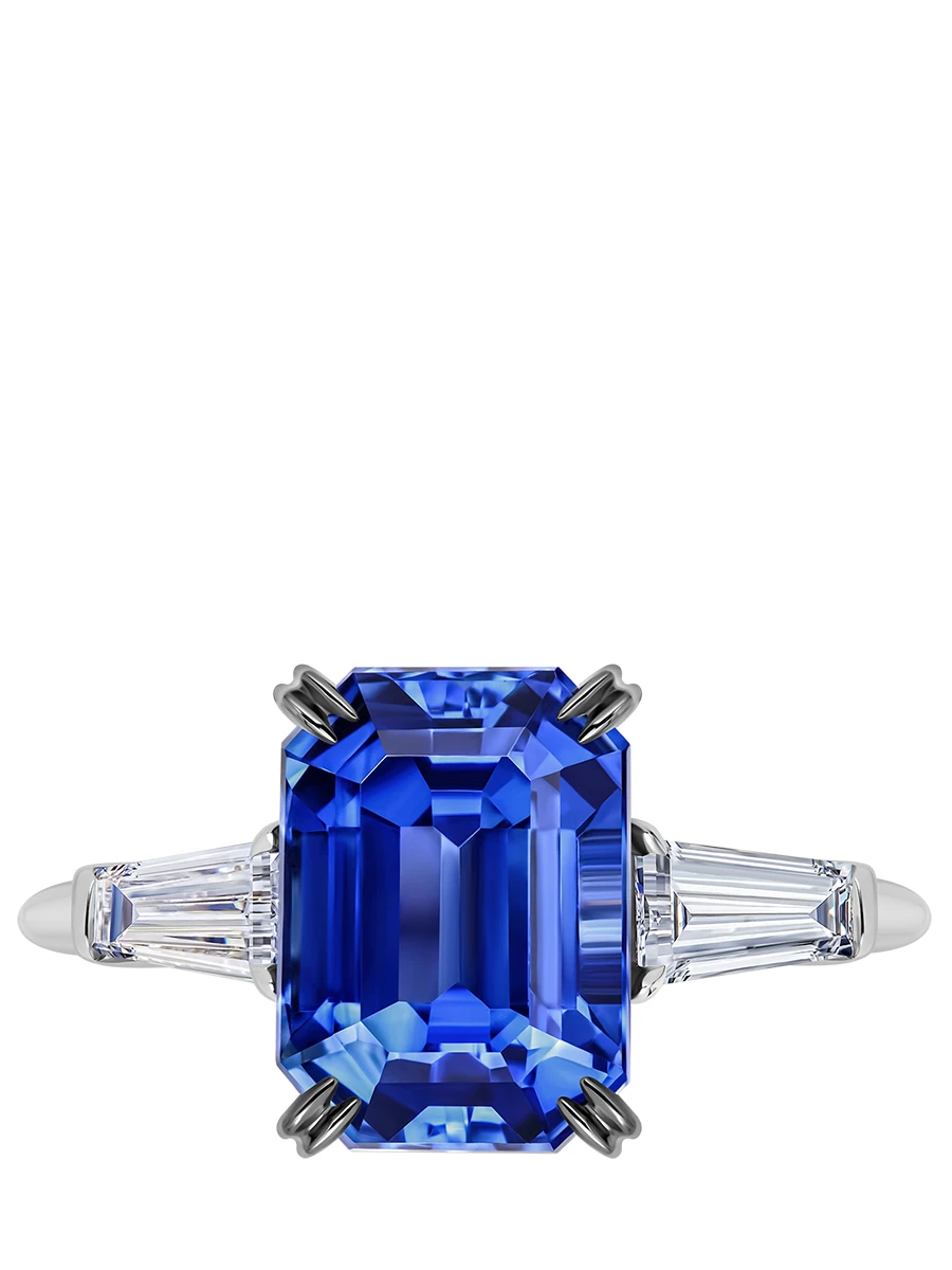 Кольцо с сапфиром и бриллиантами