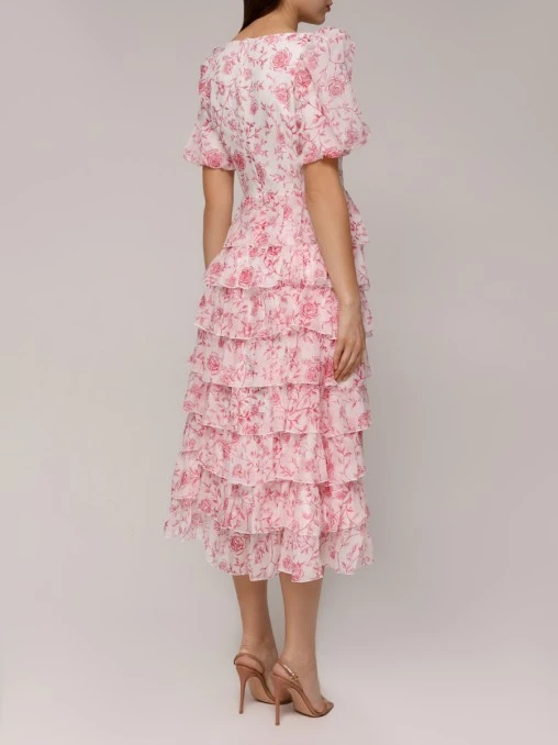 Платье шелковое ROSES AND LACE