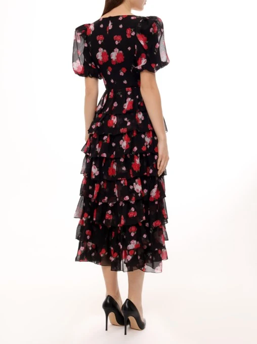 Платье шелковое ROSES AND LACE