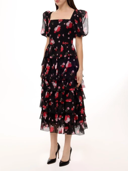 Платье шелковое ROSES AND LACE