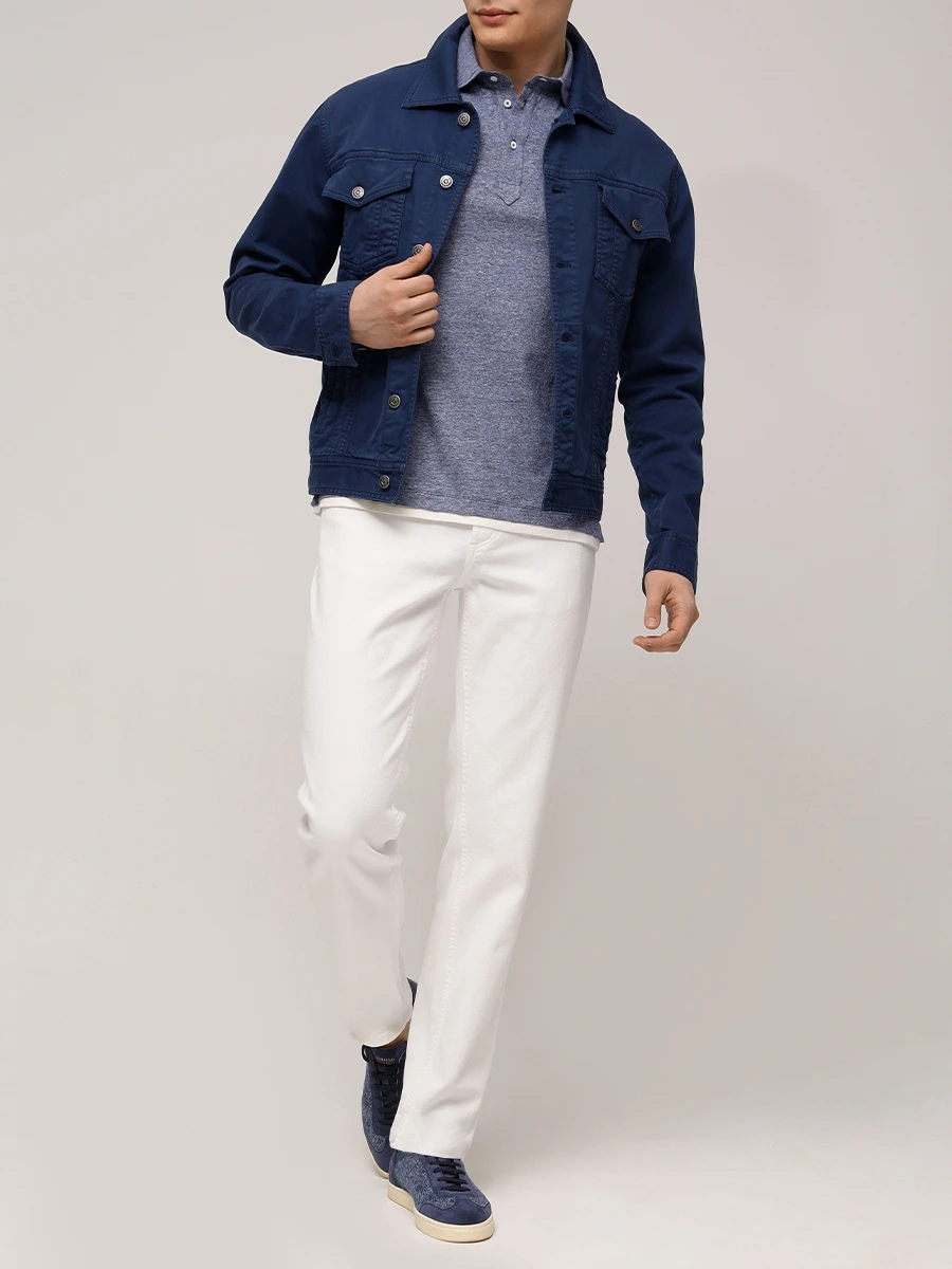 Поло из хлопка и льна