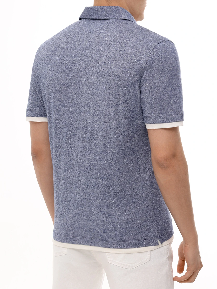 Поло из хлопка и льна