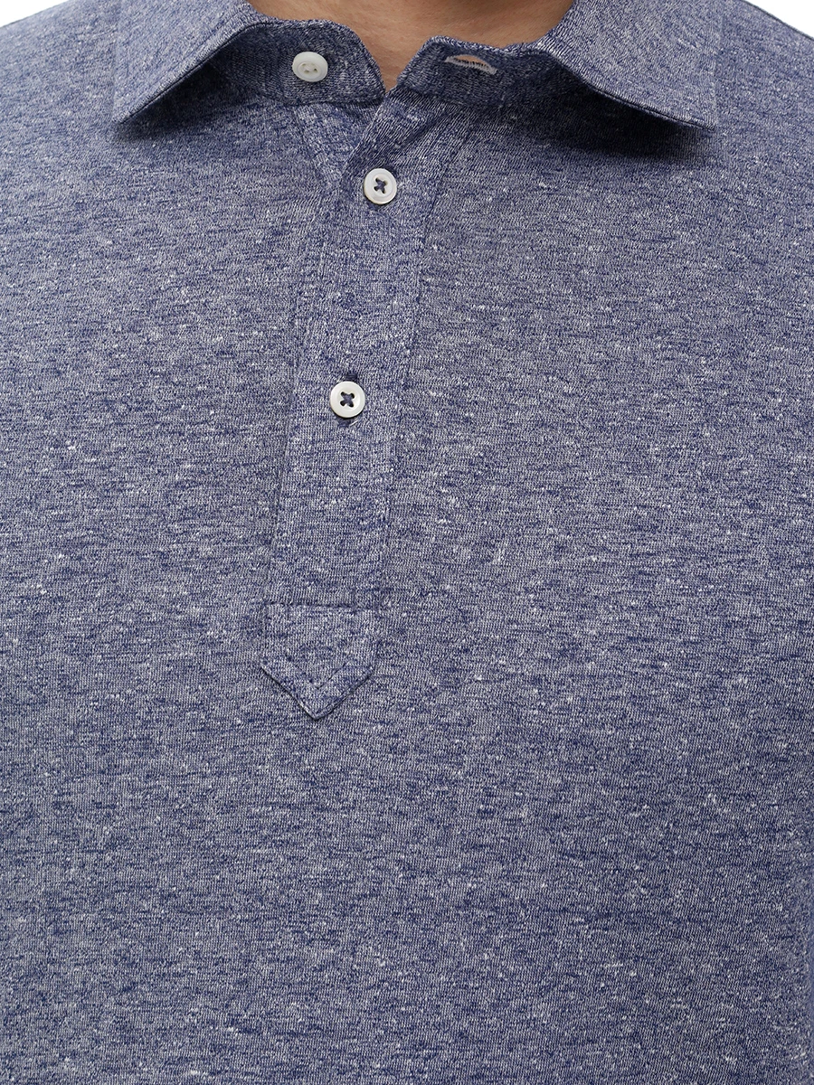 Поло из хлопка и льна