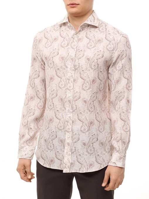 Рубашка Easy Fit льняная BRUNELLO CUCINELLI