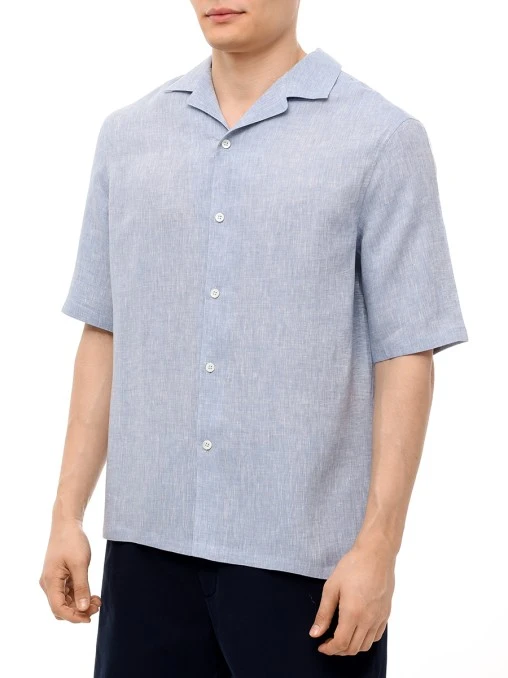 Рубашка Easy Fit льняная BRUNELLO CUCINELLI