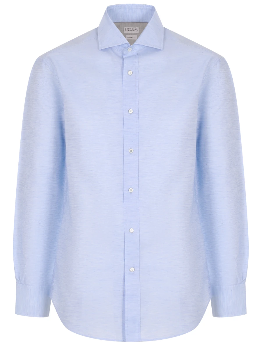 Рубашка Slim Fit из льна и хлопка