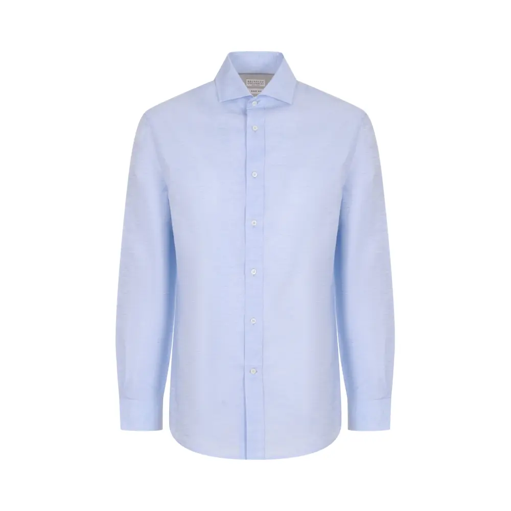 Рубашка Easy Fit из льна и хлопка