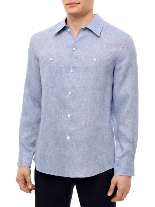 Рубашка Easy Fit льняная BRUNELLO CUCINELLI