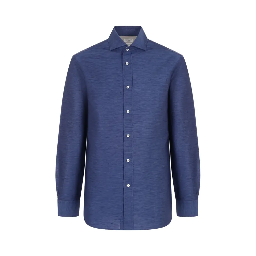 Рубашка Easy Fit из льна и хлопка