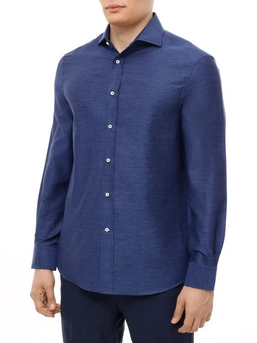 Рубашка Easy Fit из льна и хлопка BRUNELLO CUCINELLI