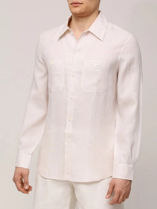 Рубашка Easy Fit льняная BRUNELLO CUCINELLI