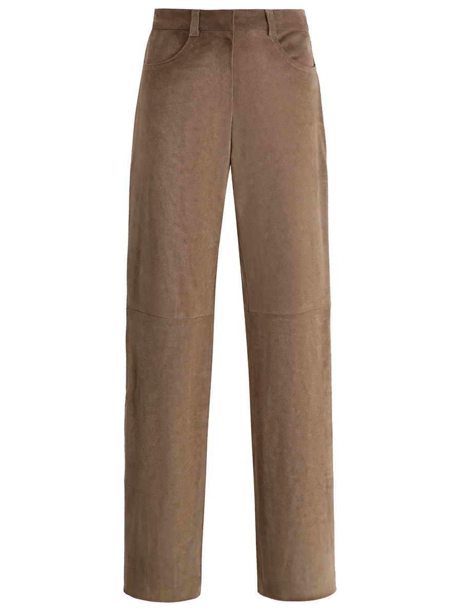 Брюки замшевые