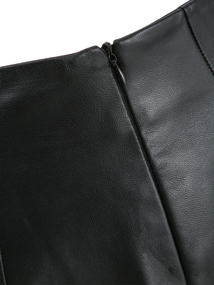 Юбка кожаная