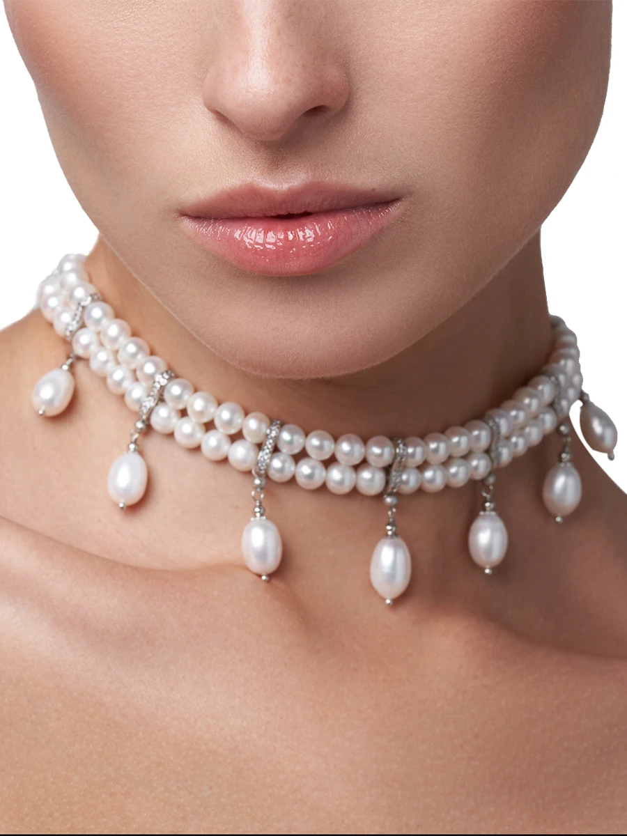 Чокер Леда с жемчужными каплями