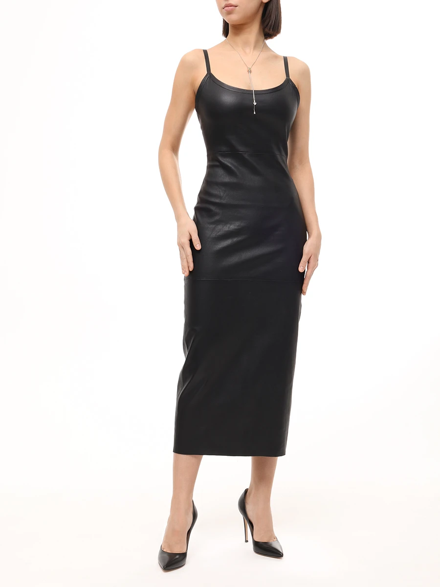 Платье кожаное