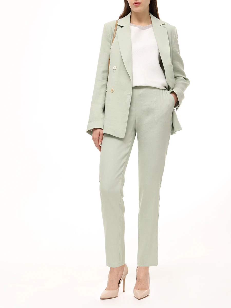 Брюки изо льна и вискозы