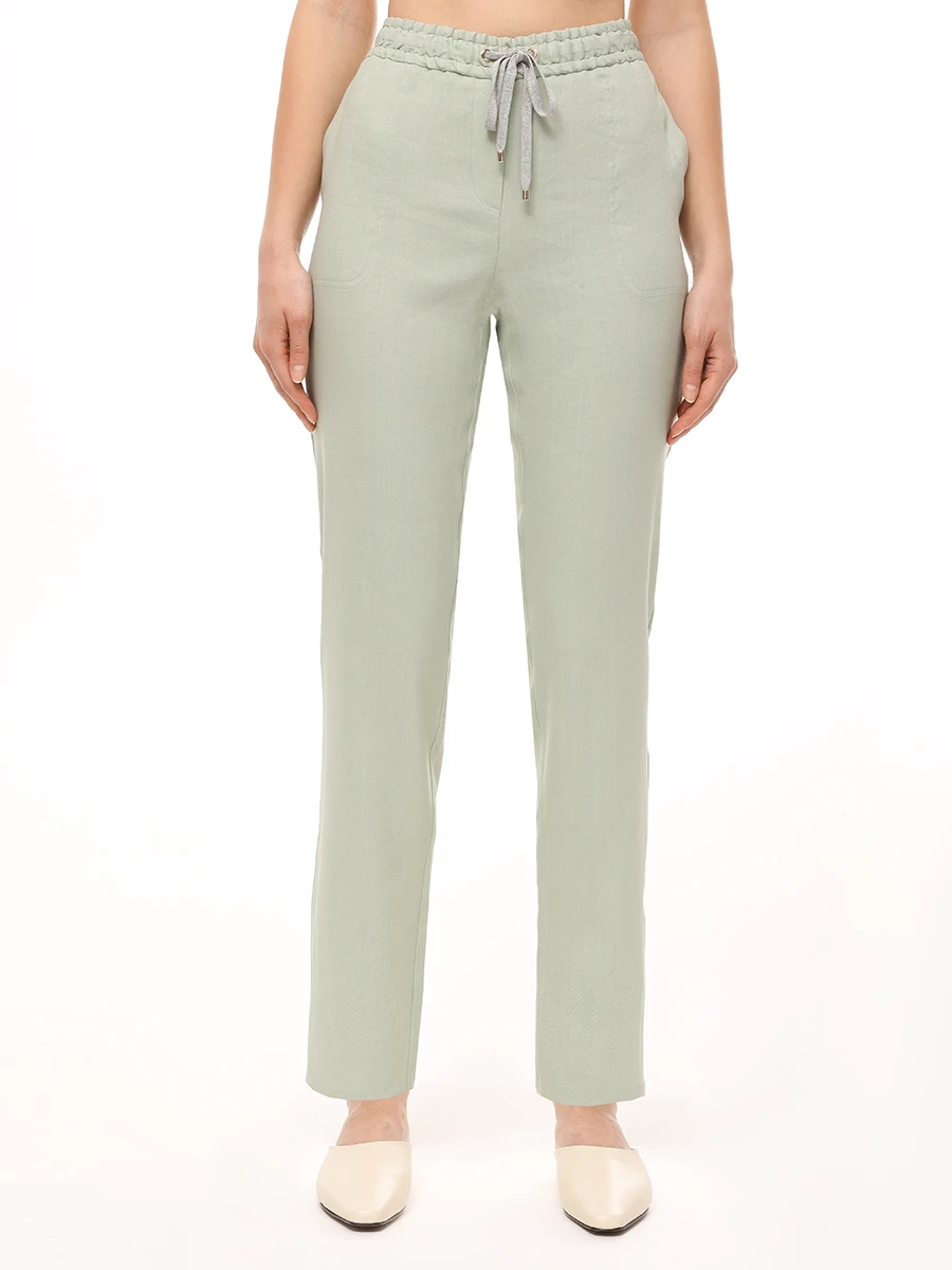 Брюки изо льна и вискозы