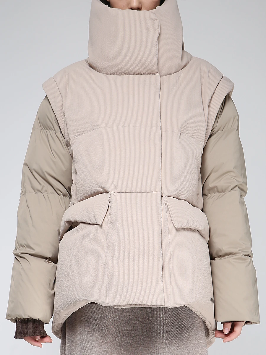 Пуховик комбинированный