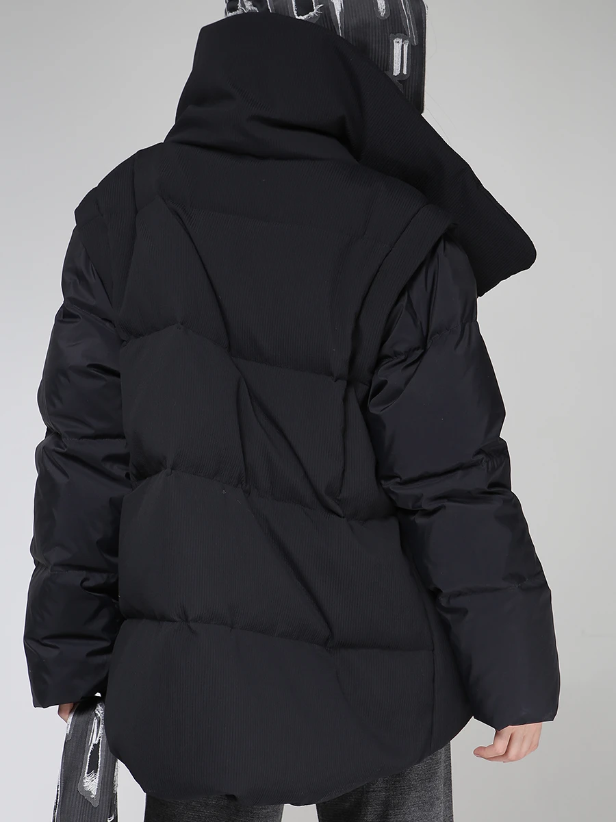 Пуховик комбинированный