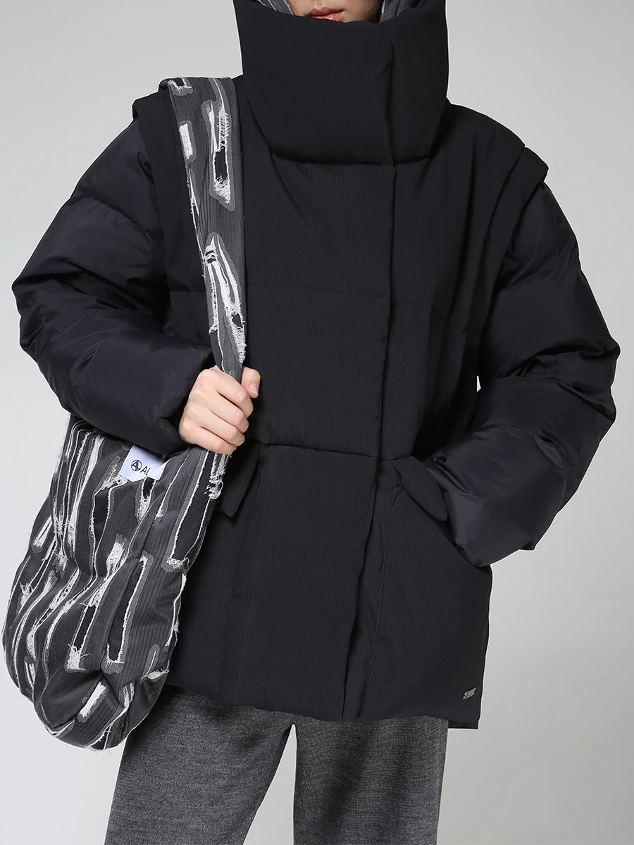 Пуховик комбинированный