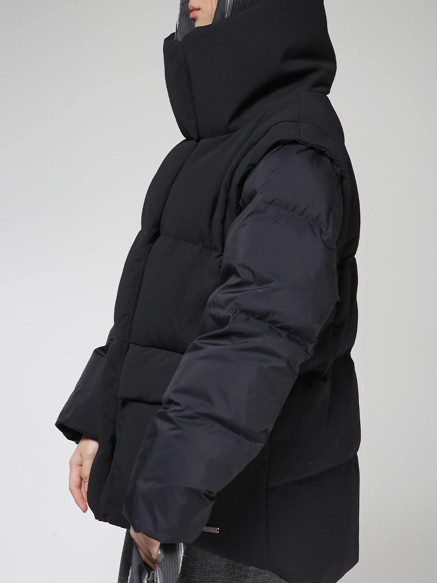 Пуховик комбинированный