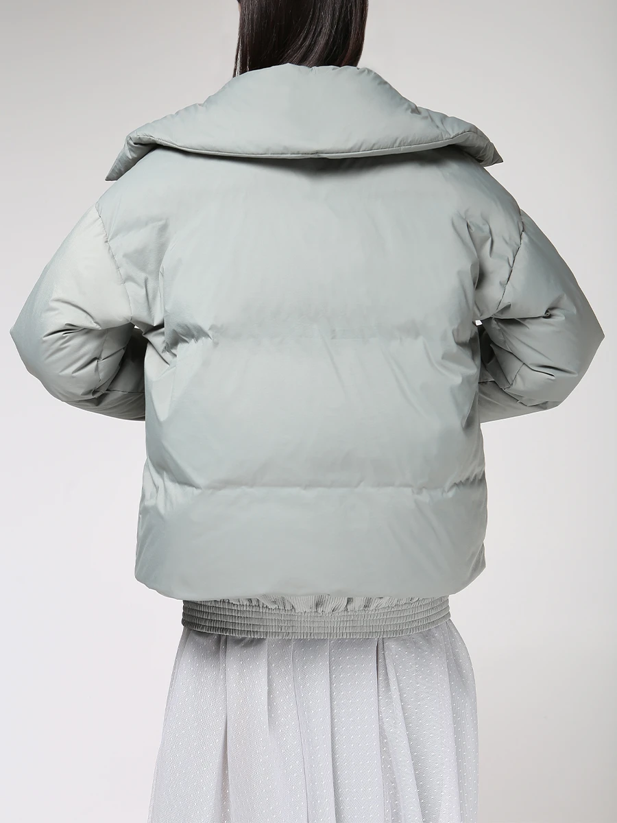 Пуховик однотонный