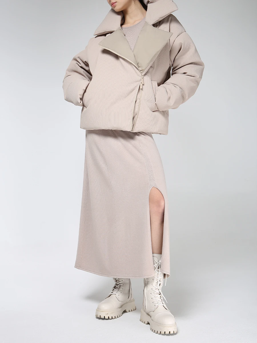 Пуховик вельветовый