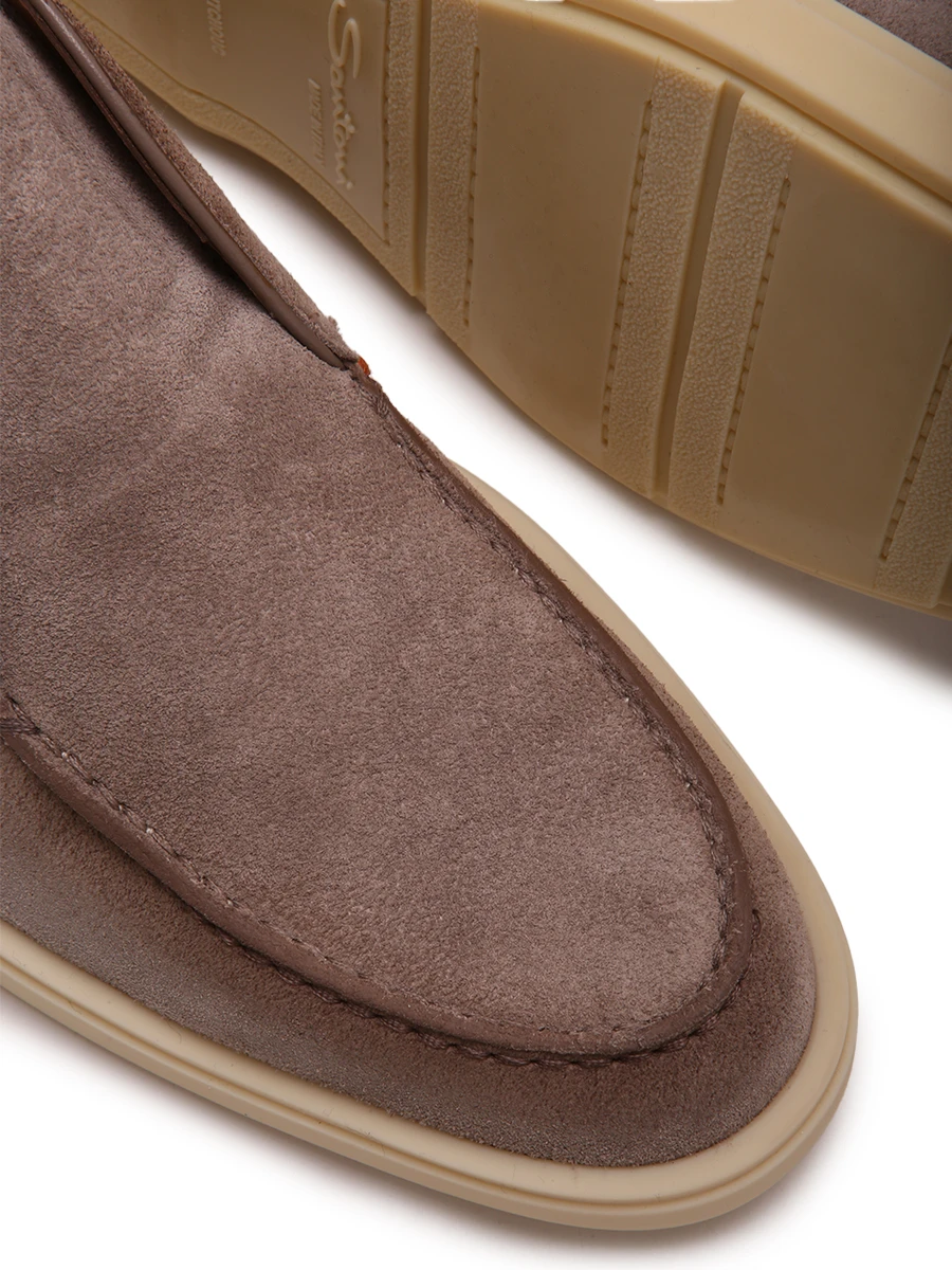 Лоферы замшевые