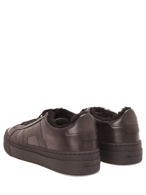 Кеды кожаные на меху SANTONI