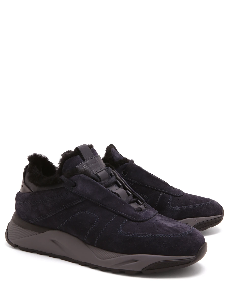 Кроссовки замшевые на меху