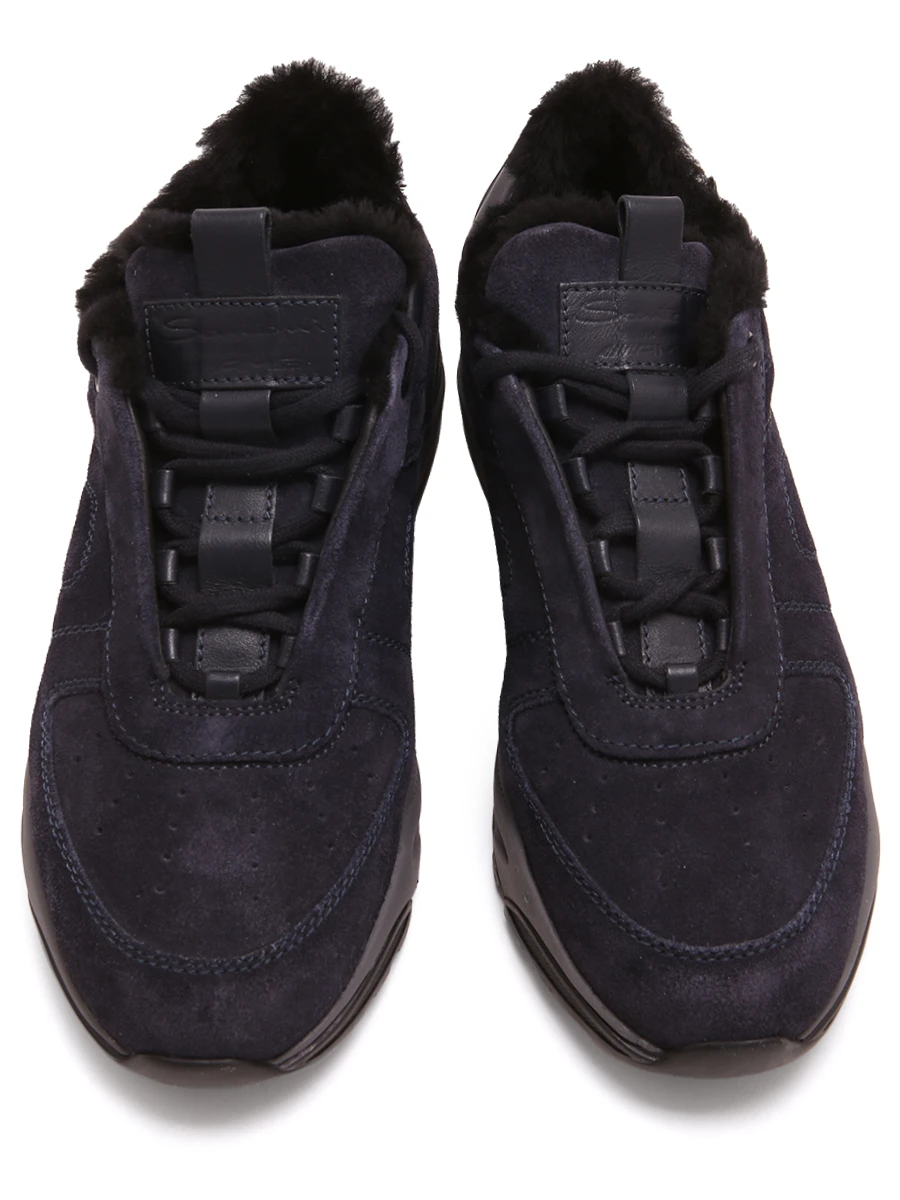 Кроссовки замшевые на меху