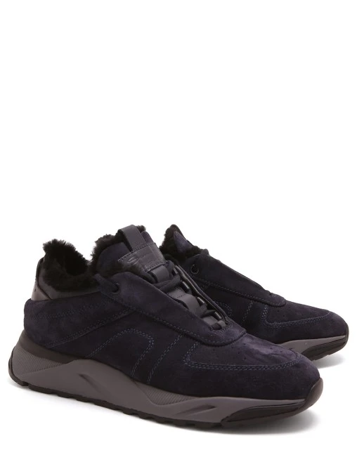 Кроссовки замшевые на меху SANTONI