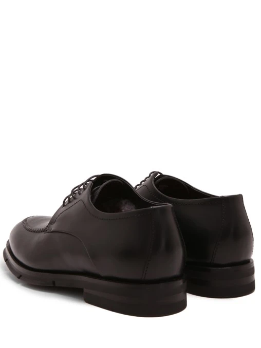 Дерби кожаные на меху SANTONI