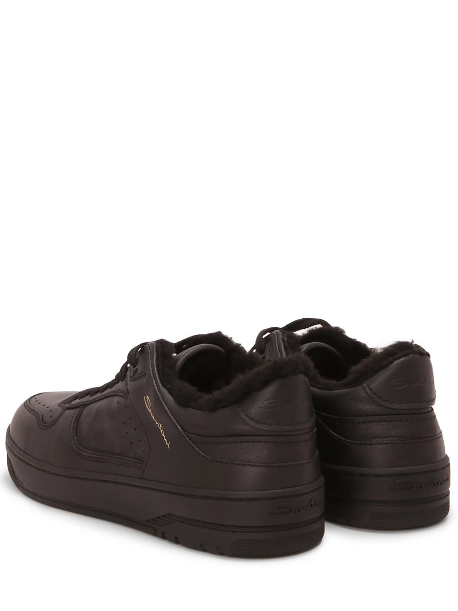 Кеды кожаные на меху