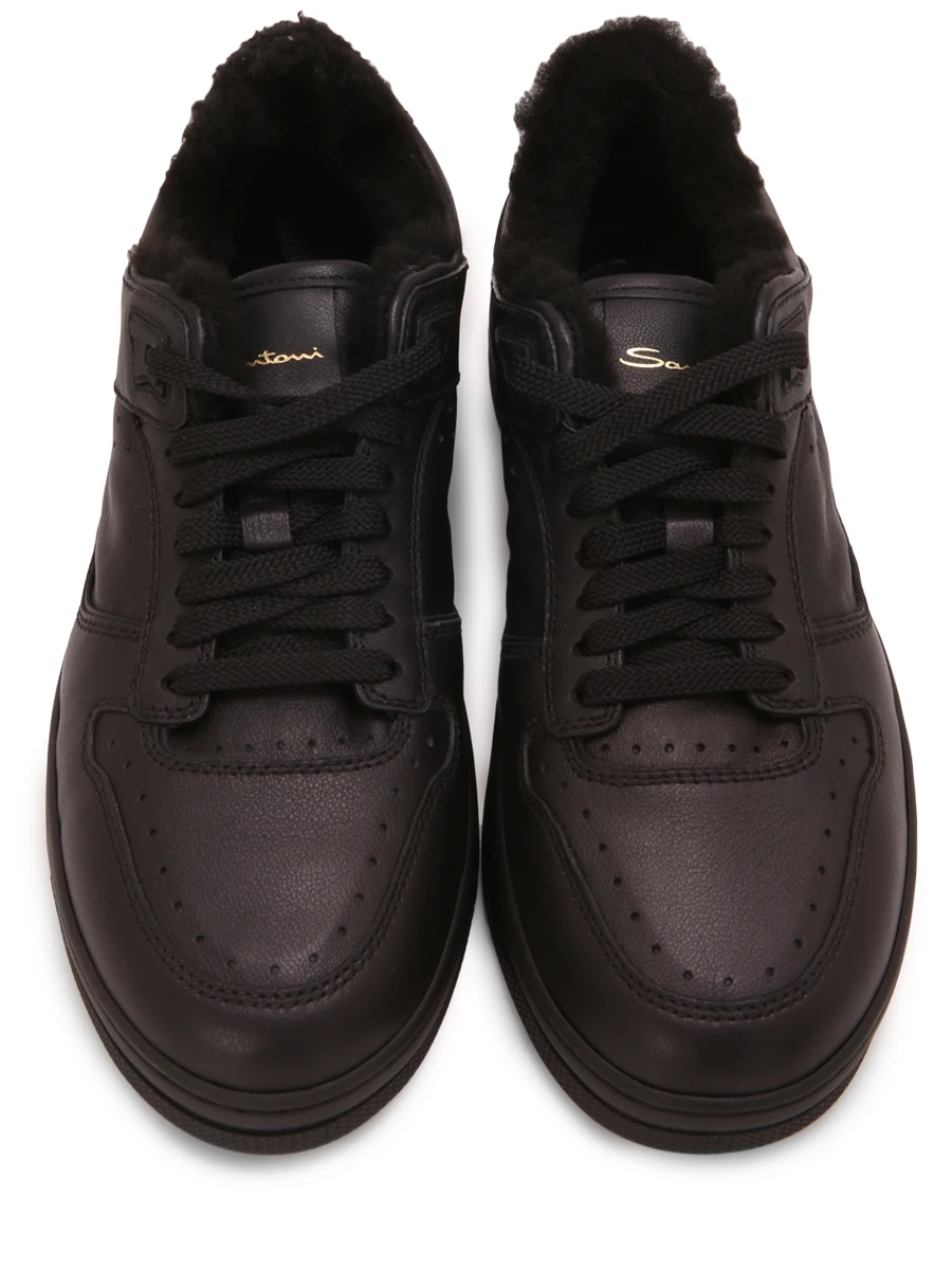 Кеды кожаные на меху